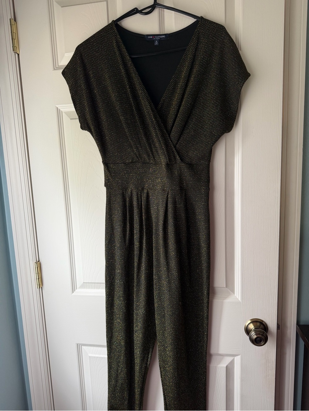 Black base with Gold Metallic Jumpsuit